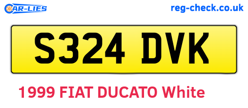 S324DVK are the vehicle registration plates.