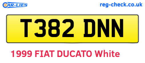T382DNN are the vehicle registration plates.