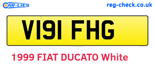 V191FHG are the vehicle registration plates.