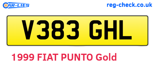 V383GHL are the vehicle registration plates.