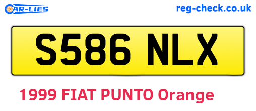 S586NLX are the vehicle registration plates.