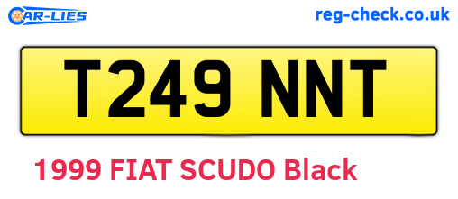 T249NNT are the vehicle registration plates.
