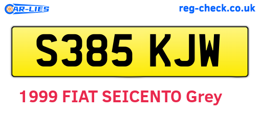 S385KJW are the vehicle registration plates.