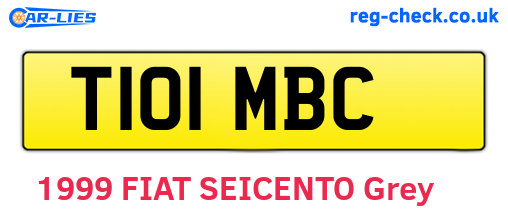 T101MBC are the vehicle registration plates.
