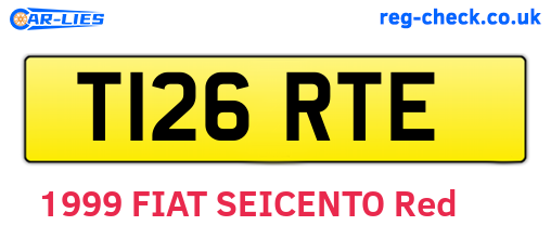 T126RTE are the vehicle registration plates.