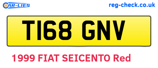 T168GNV are the vehicle registration plates.