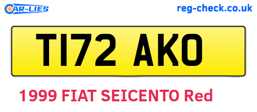 T172AKO are the vehicle registration plates.