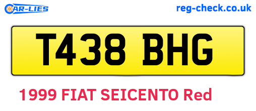 T438BHG are the vehicle registration plates.
