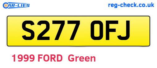 S277OFJ are the vehicle registration plates.