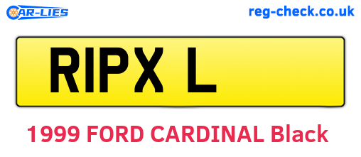 R1PXL are the vehicle registration plates.