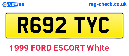 R692TYC are the vehicle registration plates.