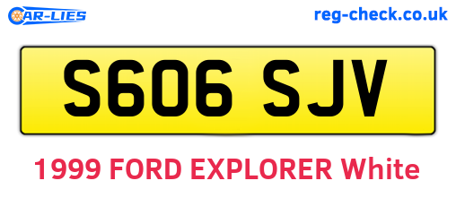 S606SJV are the vehicle registration plates.