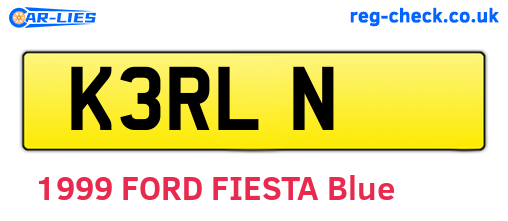 K3RLN are the vehicle registration plates.