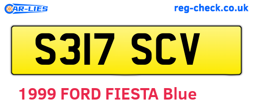 S317SCV are the vehicle registration plates.