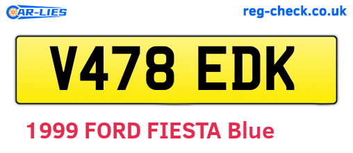 V478EDK are the vehicle registration plates.