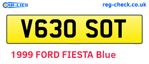 V630SOT are the vehicle registration plates.