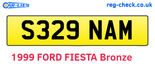 S329NAM are the vehicle registration plates.