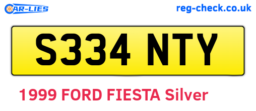 S334NTY are the vehicle registration plates.