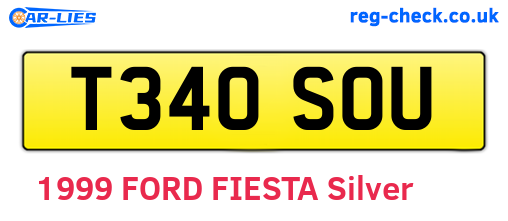 T340SOU are the vehicle registration plates.