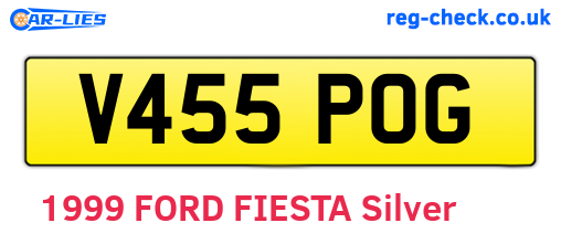 V455POG are the vehicle registration plates.