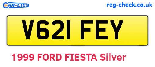 V621FEY are the vehicle registration plates.