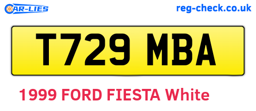 T729MBA are the vehicle registration plates.