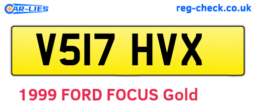 V517HVX are the vehicle registration plates.
