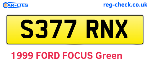 S377RNX are the vehicle registration plates.