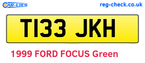 T133JKH are the vehicle registration plates.