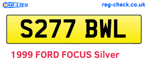 S277BWL are the vehicle registration plates.