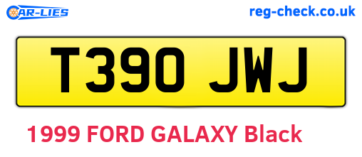 T390JWJ are the vehicle registration plates.