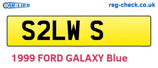 S2LWS are the vehicle registration plates.