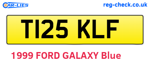 T125KLF are the vehicle registration plates.