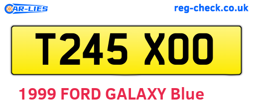 T245XOO are the vehicle registration plates.