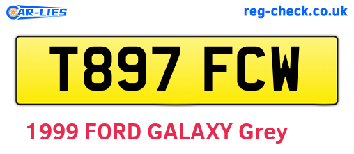 T897FCW are the vehicle registration plates.