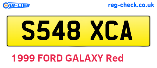 S548XCA are the vehicle registration plates.