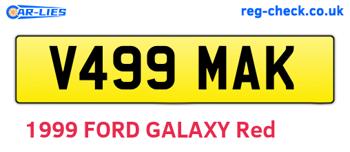 V499MAK are the vehicle registration plates.
