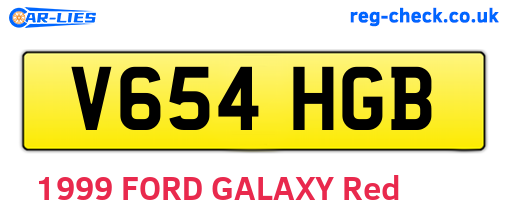 V654HGB are the vehicle registration plates.
