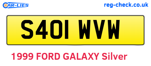 S401WVW are the vehicle registration plates.