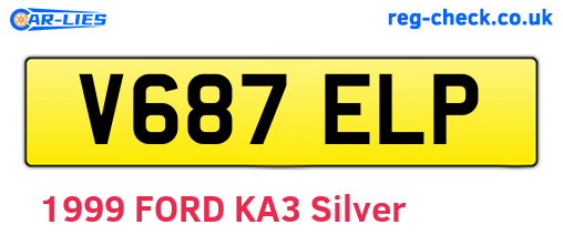 V687ELP are the vehicle registration plates.