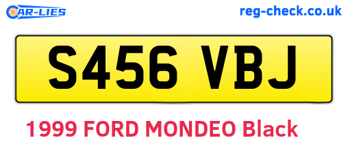 S456VBJ are the vehicle registration plates.