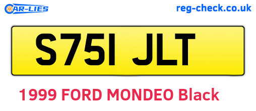 S751JLT are the vehicle registration plates.