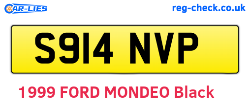 S914NVP are the vehicle registration plates.