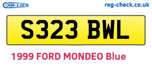 S323BWL are the vehicle registration plates.