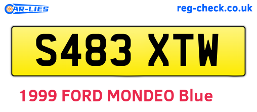 S483XTW are the vehicle registration plates.