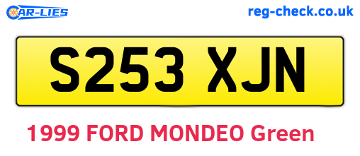 S253XJN are the vehicle registration plates.