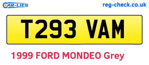 T293VAM are the vehicle registration plates.