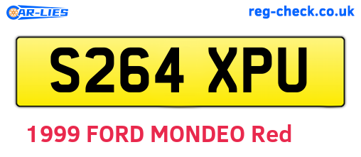 S264XPU are the vehicle registration plates.