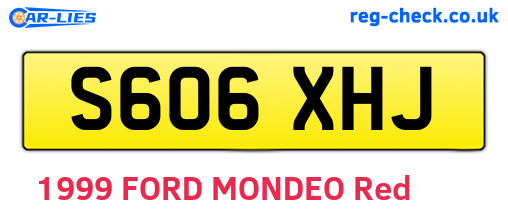 S606XHJ are the vehicle registration plates.