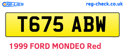 T675ABW are the vehicle registration plates.